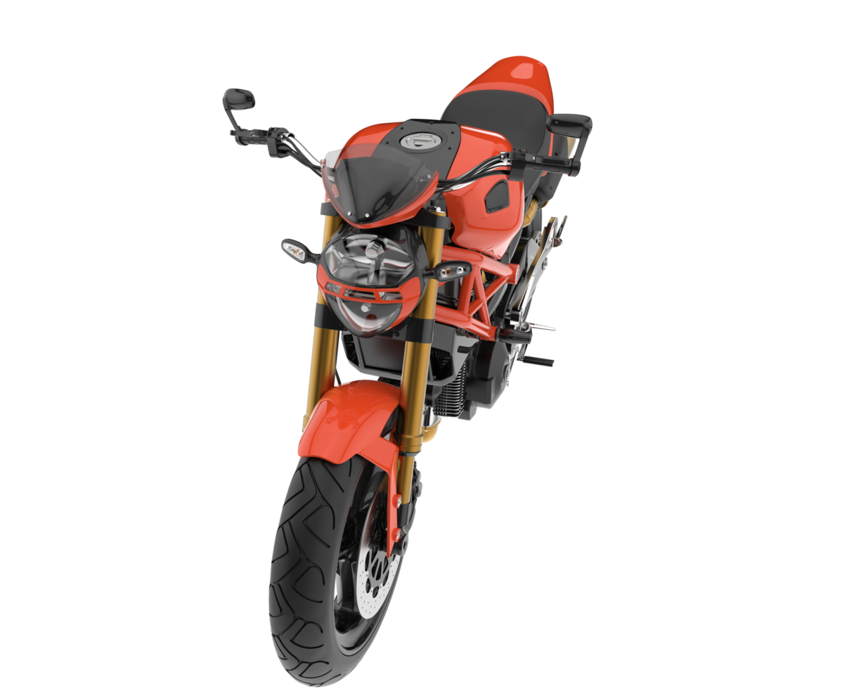 Motorcycle isolated on transparent background. 3d rendering - illustration png