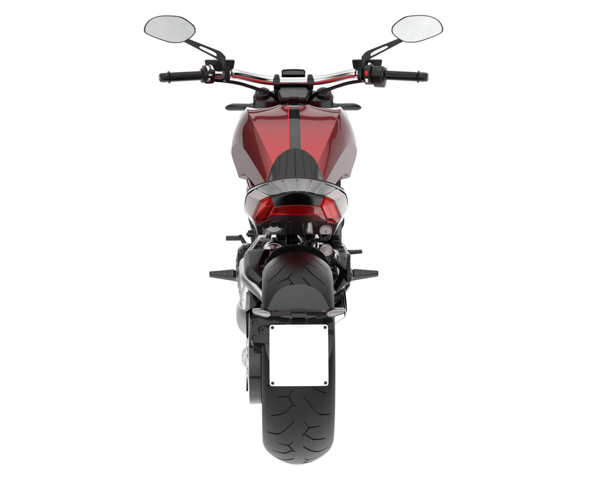 moto isolée sur fond transparent. rendu 3d - illustration png