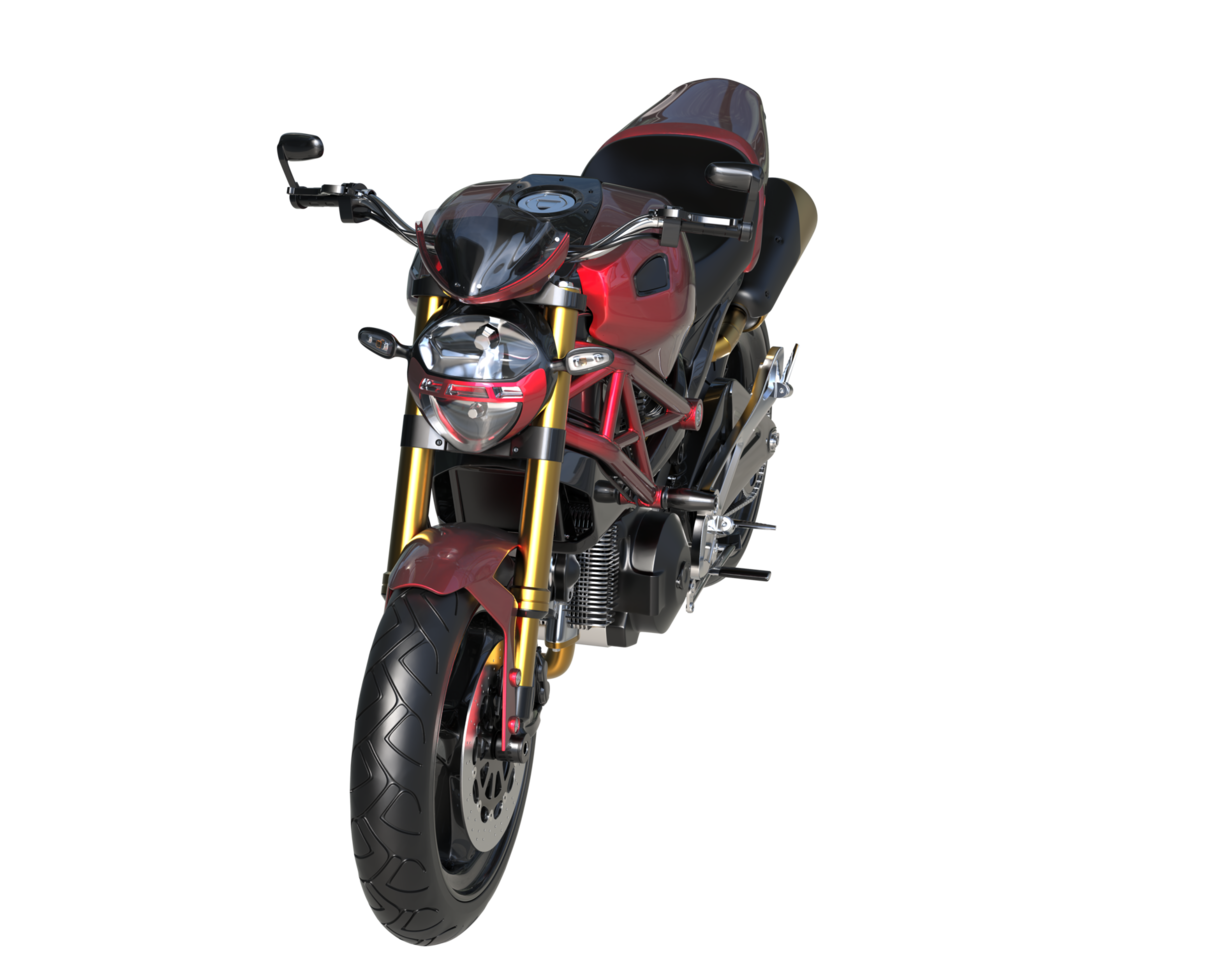 Motorcycle isolated on transparent background. 3d rendering - illustration png