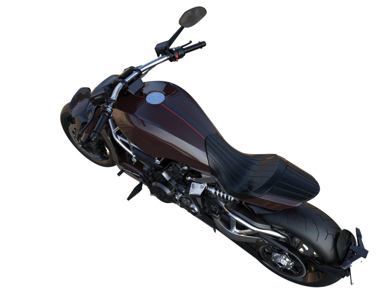 moto isolée sur fond transparent. rendu 3d - illustration png