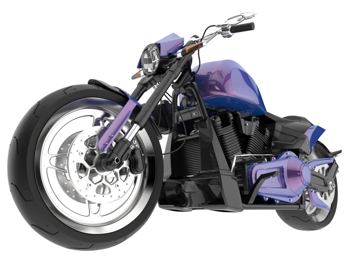 Motorcycle isolated on transparent background. 3d rendering - illustration png
