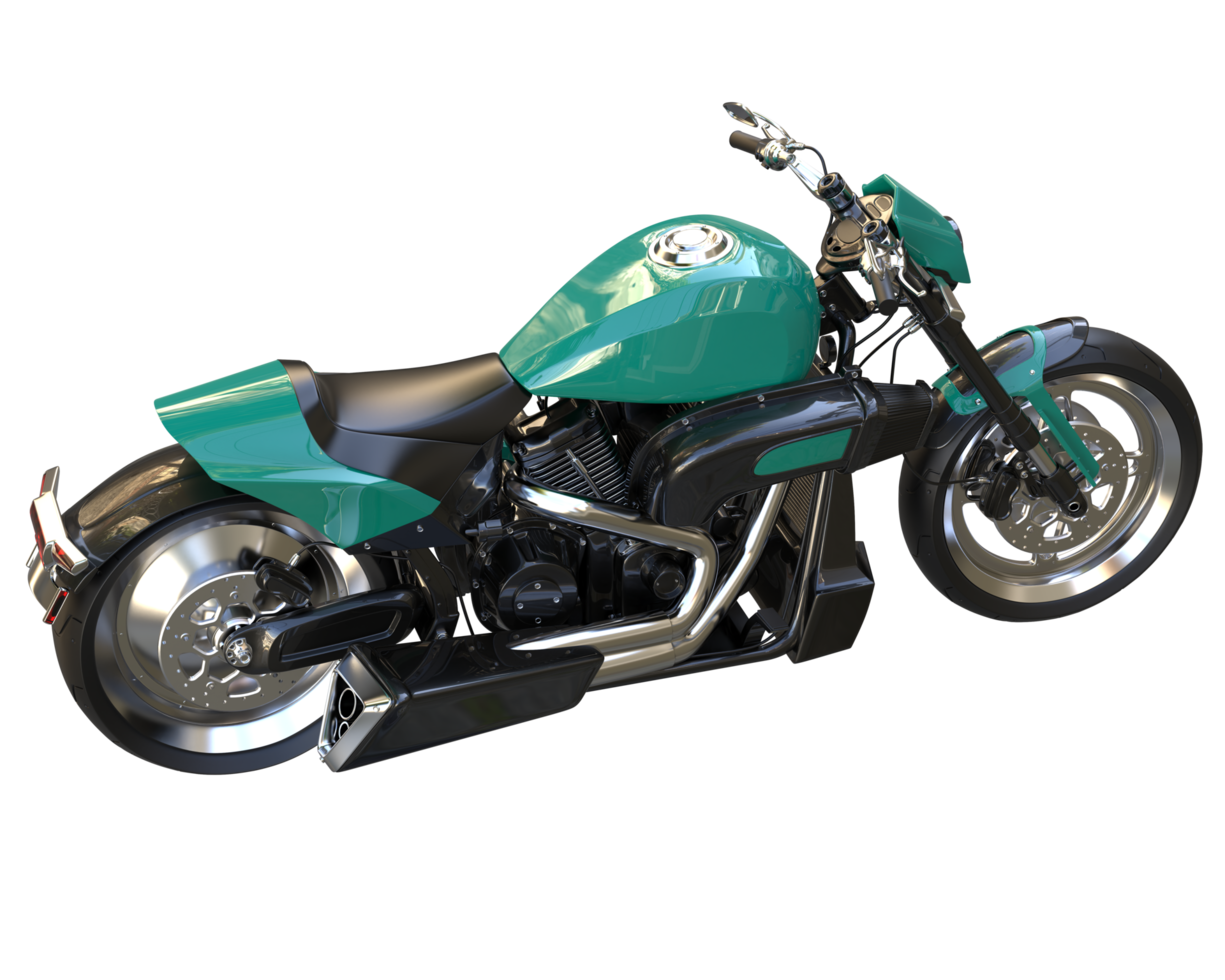 Motorcycle isolated on transparent background. 3d rendering - illustration png