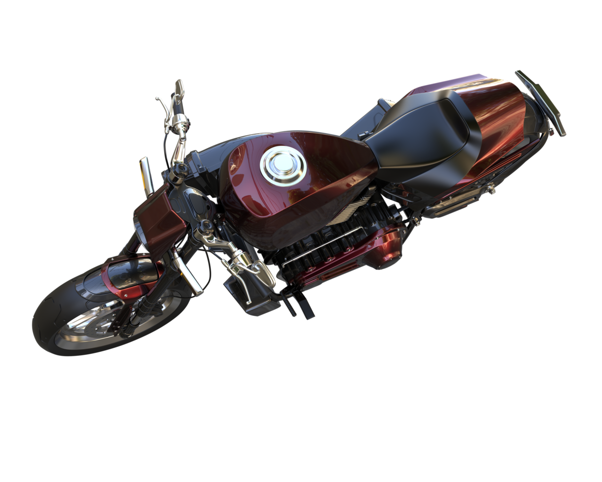 Motorcycle isolated on transparent background. 3d rendering - illustration png