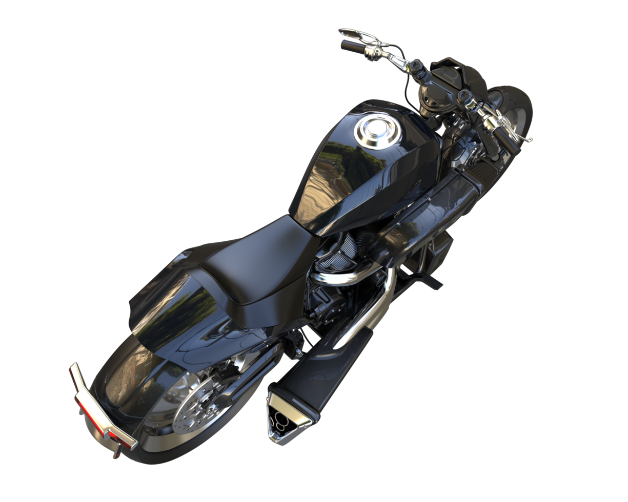 Motorcycle isolated on transparent background. 3d rendering - illustration png