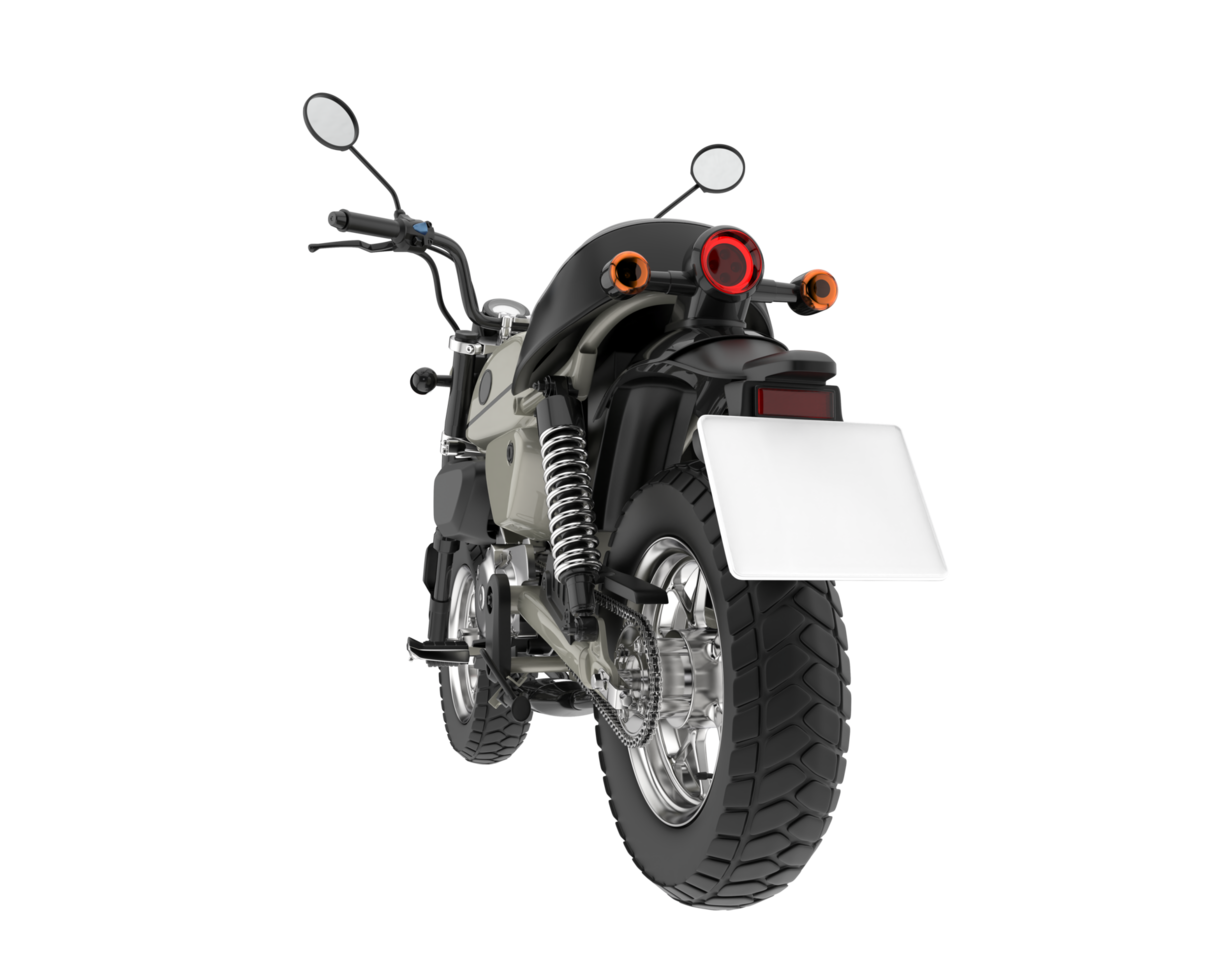 Motorcycle isolated on transparent background. 3d rendering - illustration png