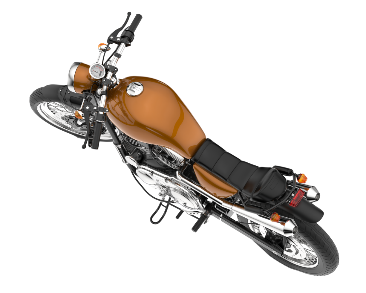 Motorcycle isolated on transparent background. 3d rendering - illustration png