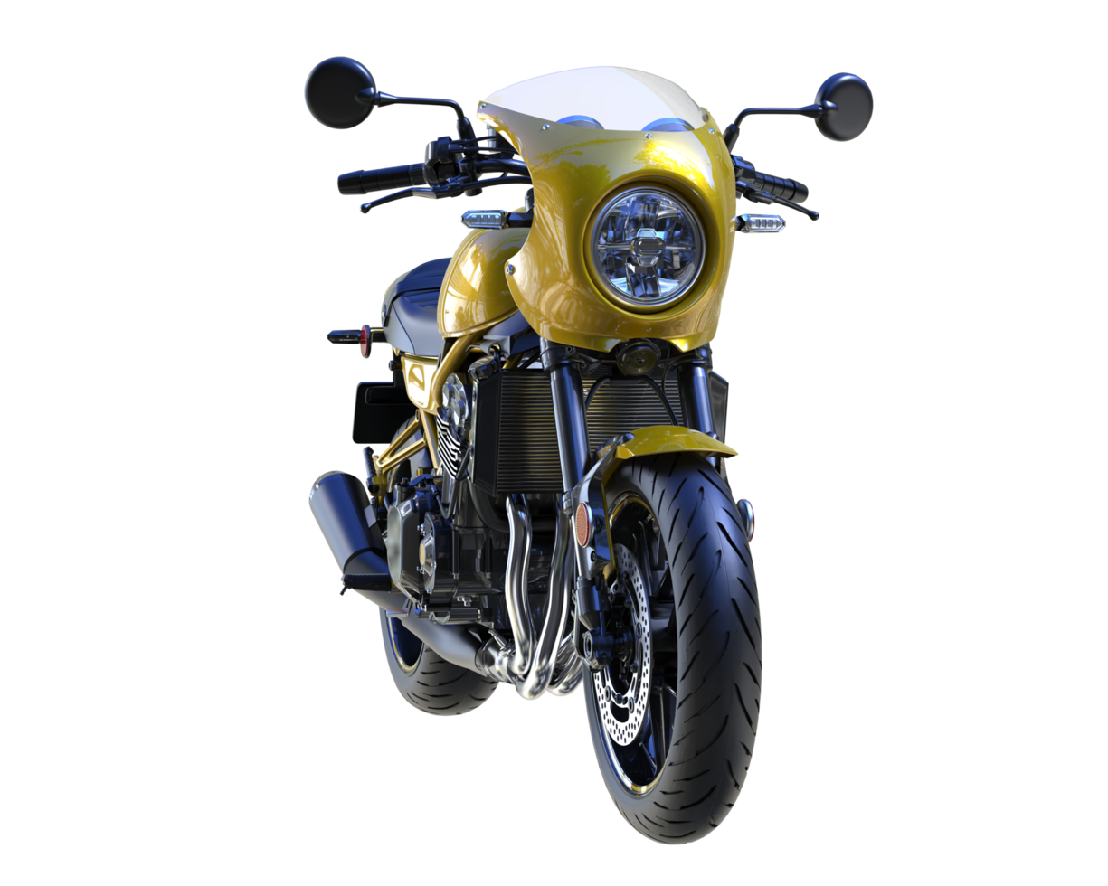 motocicleta isolada em fundo transparente. renderização 3D - ilustração png