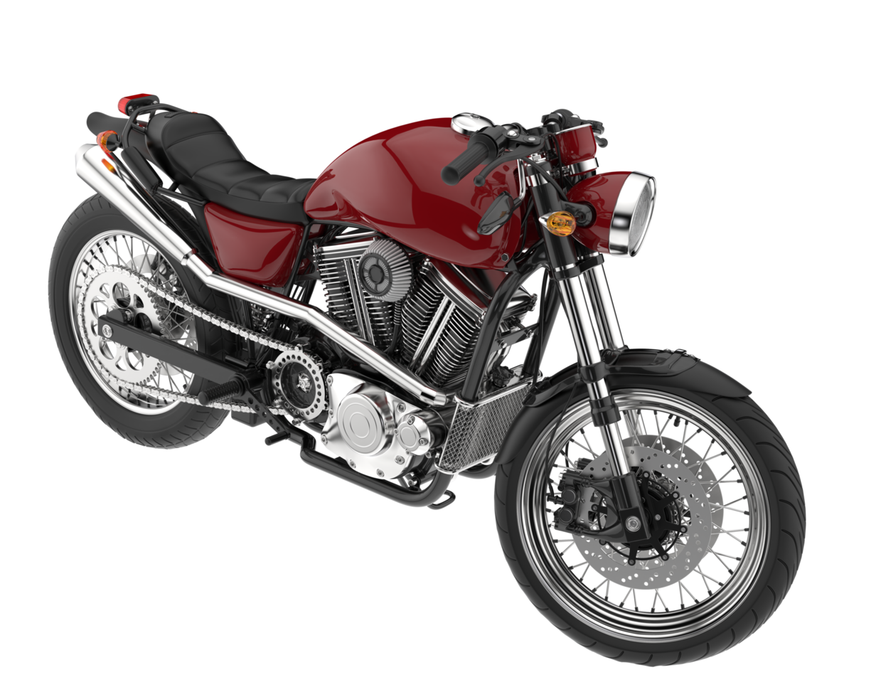 Motorcycle isolated on transparent background. 3d rendering - illustration png