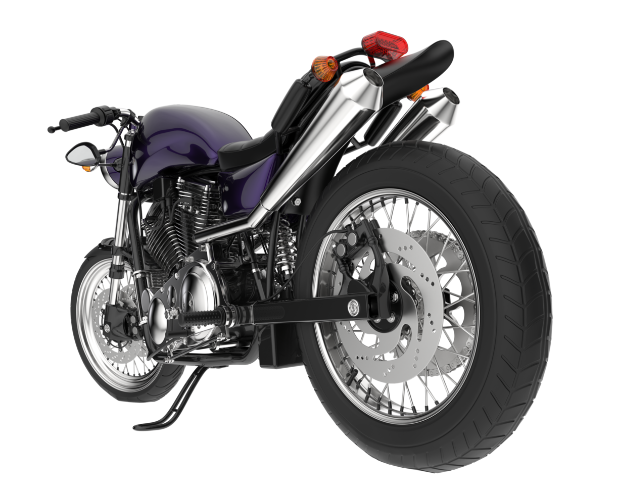 Motorrad isoliert auf transparentem Hintergrund. 3D-Rendering - Abbildung png