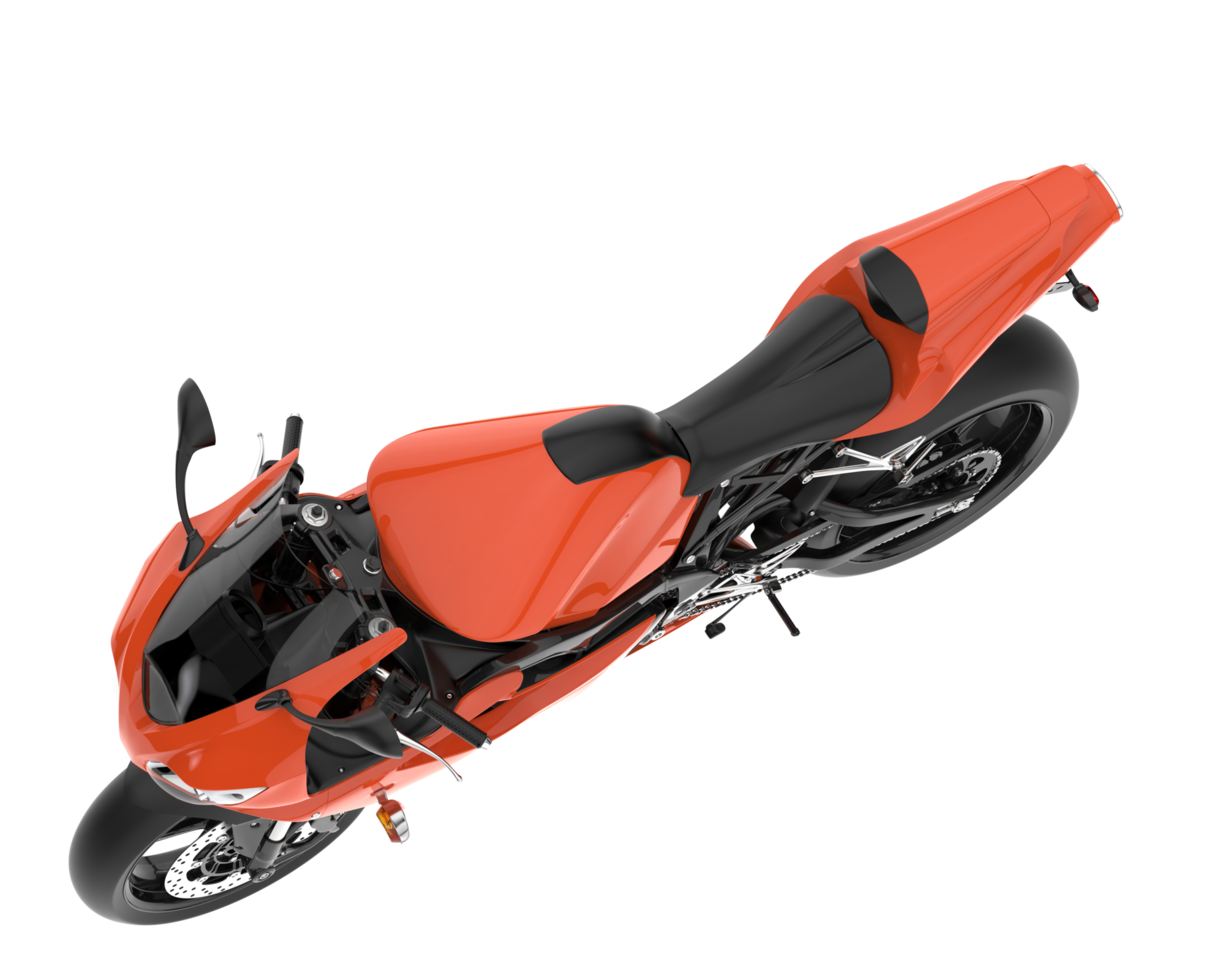 Motorcycle isolated on transparent background. 3d rendering - illustration png