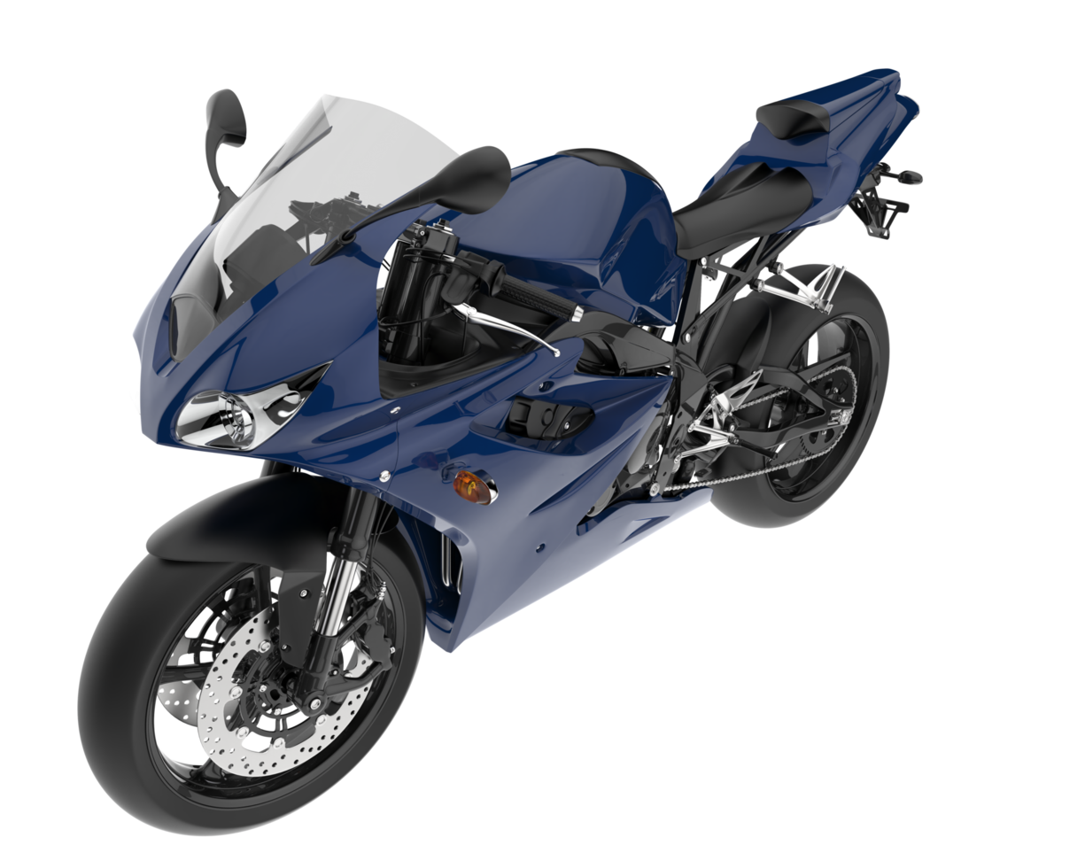 Motorcycle isolated on transparent background. 3d rendering - illustration png