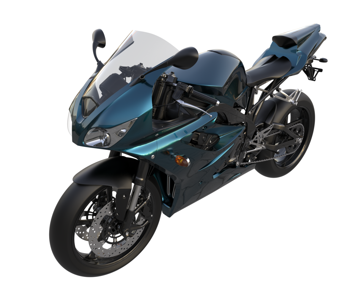 Motorcycle isolated on transparent background. 3d rendering - illustration png