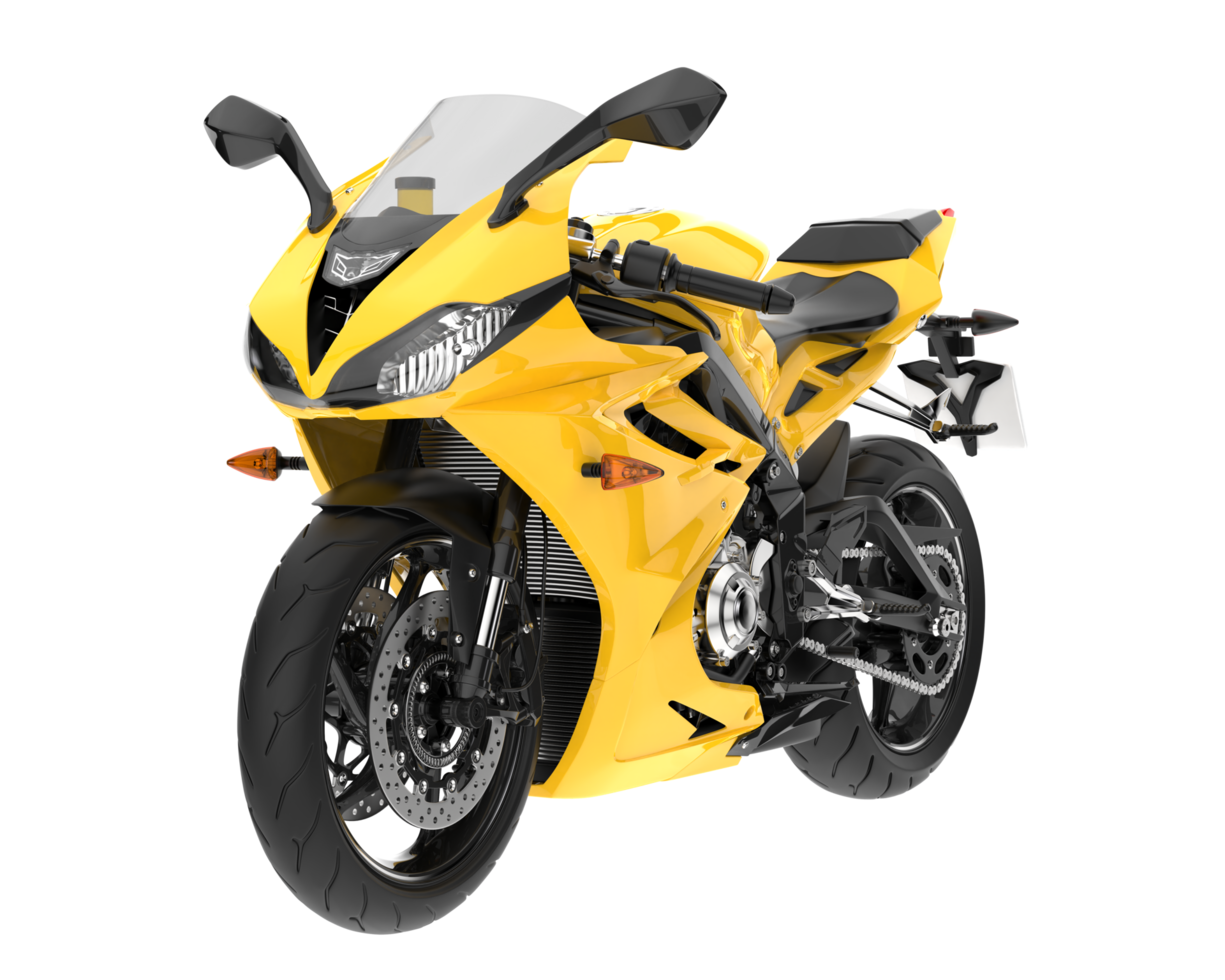 motocicleta isolada em fundo transparente. renderização 3D - ilustração png