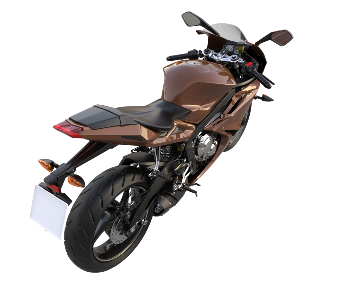 motocicleta isolada em fundo transparente. renderização 3D - ilustração png