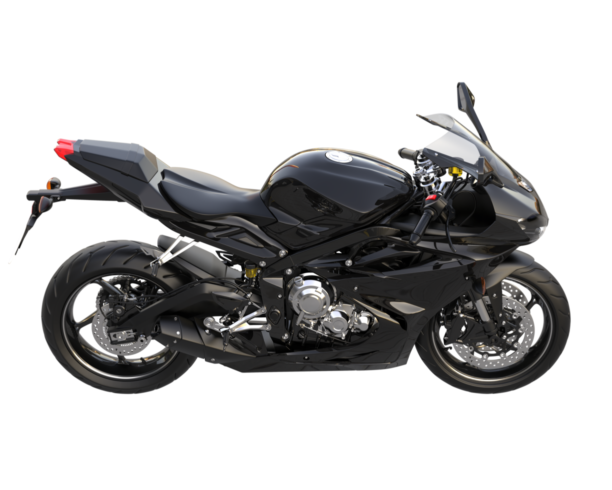 Motorcycle isolated on transparent background. 3d rendering - illustration png
