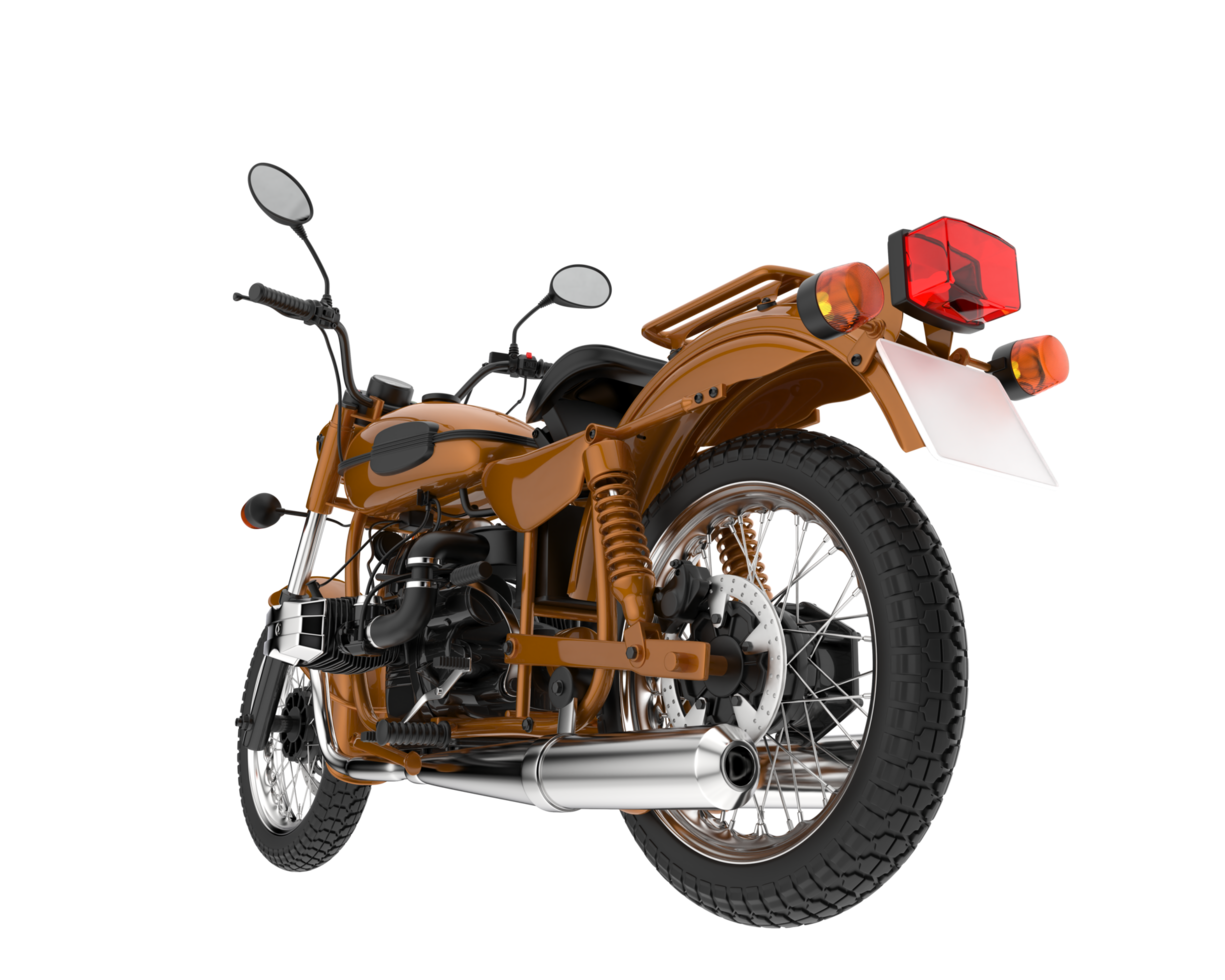 moto isolée sur fond transparent. rendu 3d - illustration png