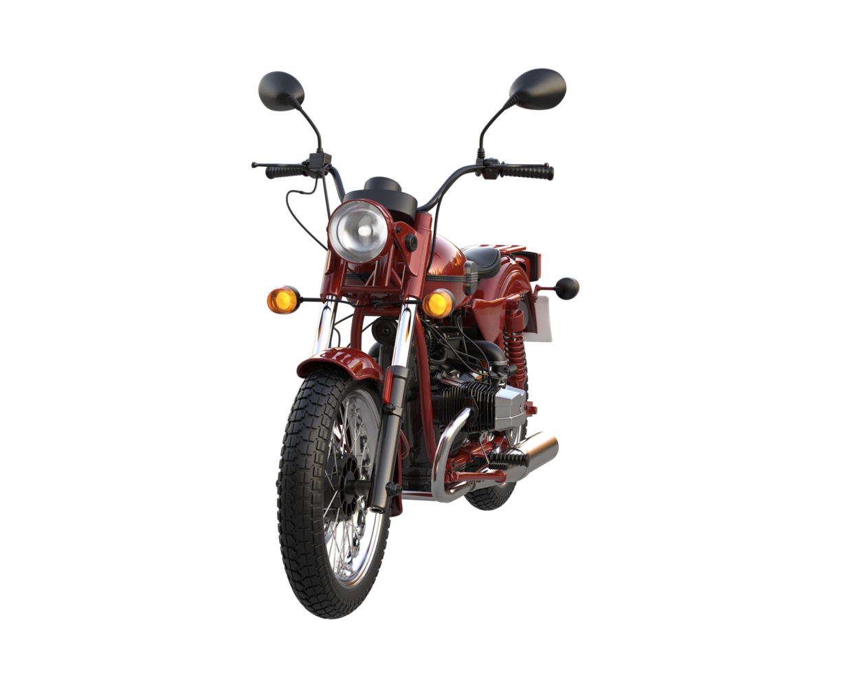 motocicleta aislada sobre fondo transparente. Representación 3d - ilustración png