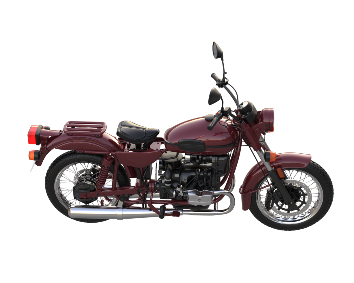 Motorcycle isolated on transparent background. 3d rendering - illustration png