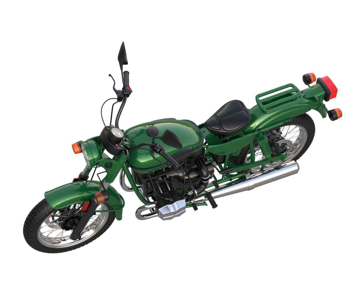 Motorcycle isolated on transparent background. 3d rendering - illustration png