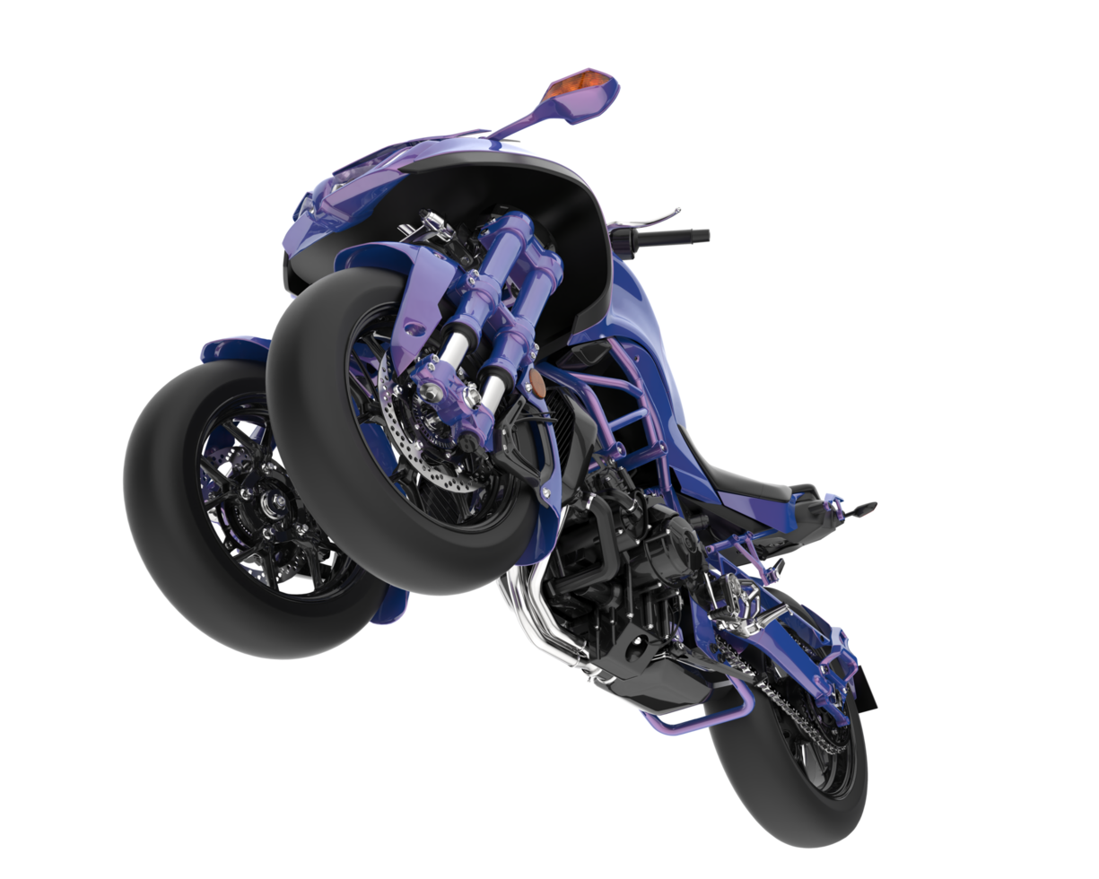 Motorcycle isolated on transparent background. 3d rendering - illustration png