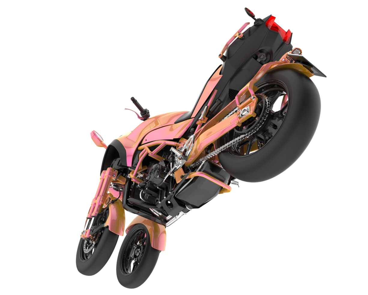 Motorcycle isolated on transparent background. 3d rendering - illustration png