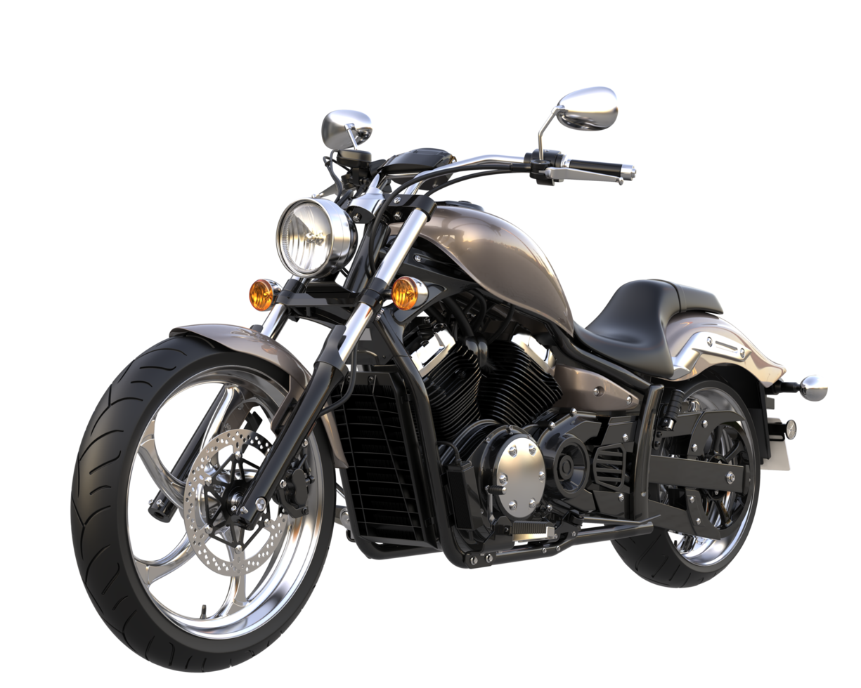 Motorcycle isolated on transparent background. 3d rendering - illustration png