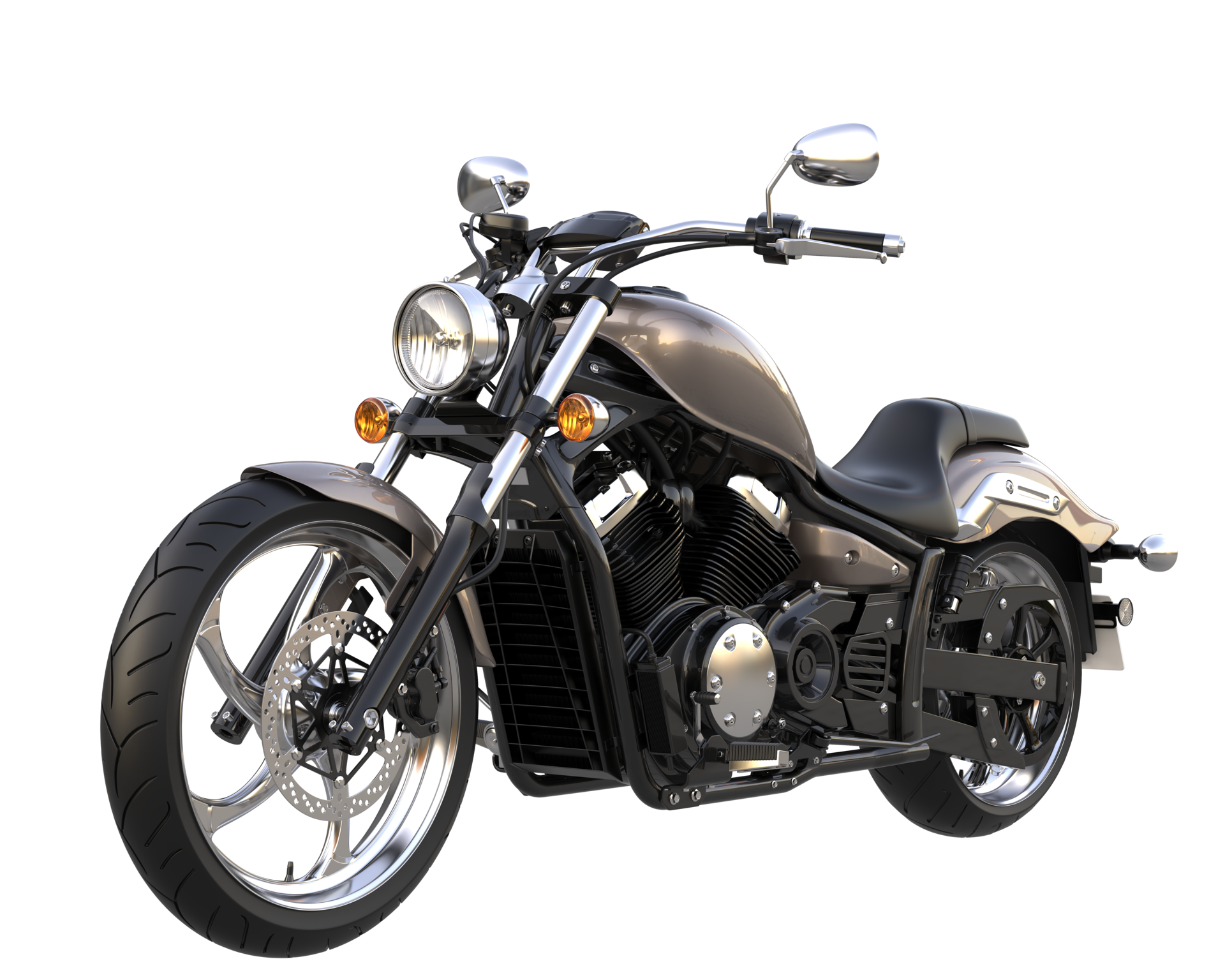 Free Motorcycle isolated on transparent background. 3d rendering ...