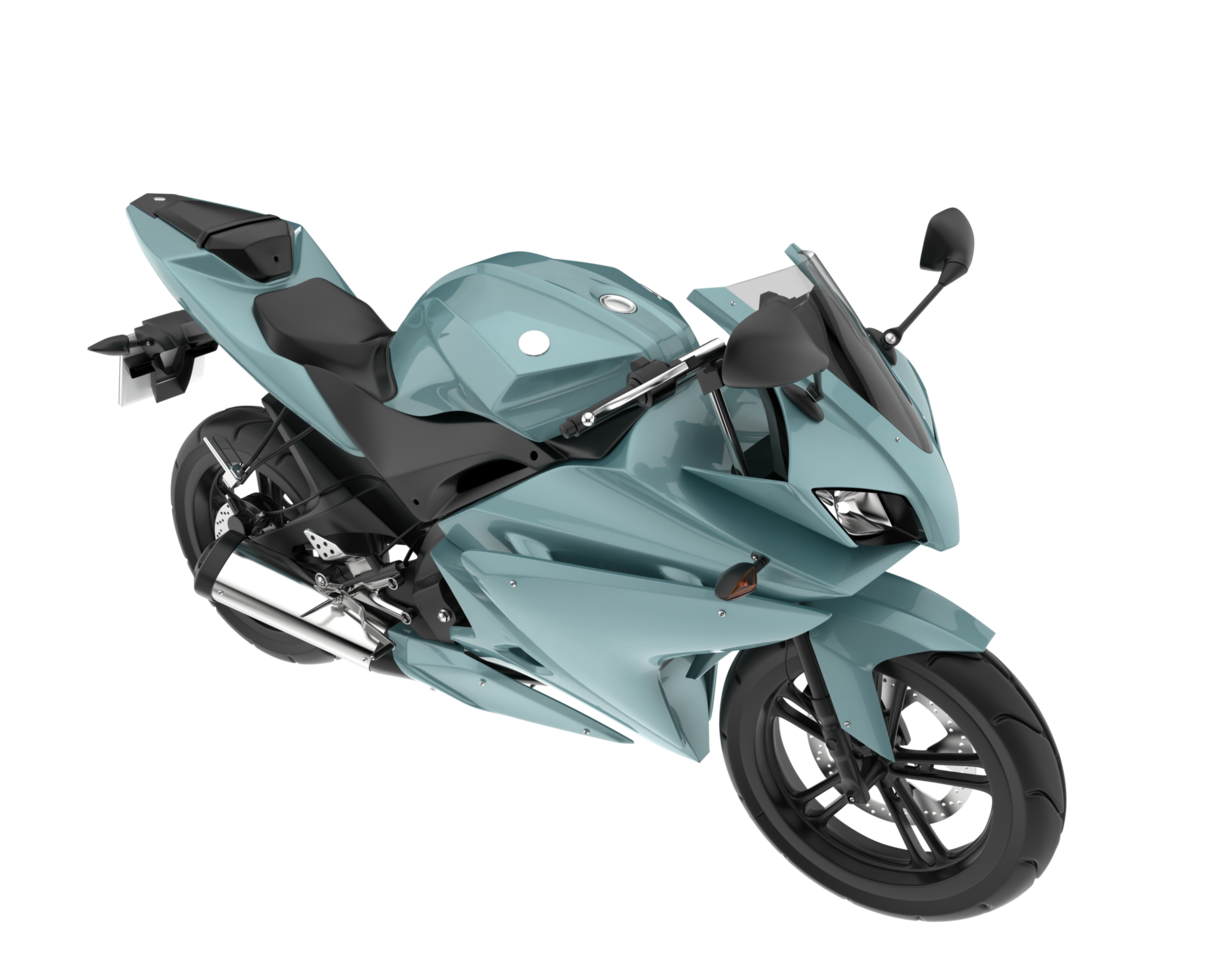 Motorcycle isolated on transparent background. 3d rendering - illustration png