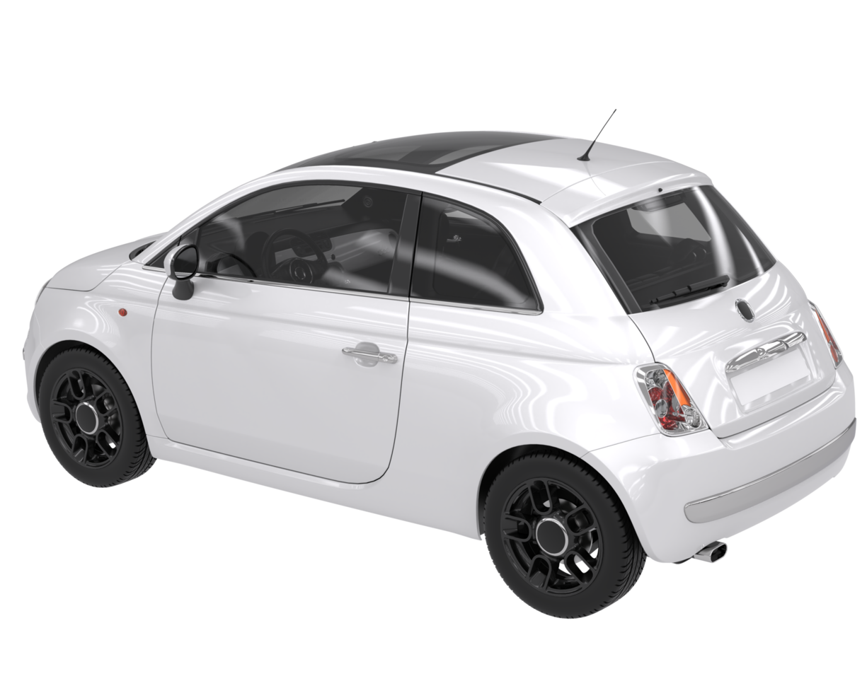 City car isolated on transparent background. 3d rendering - illustration png