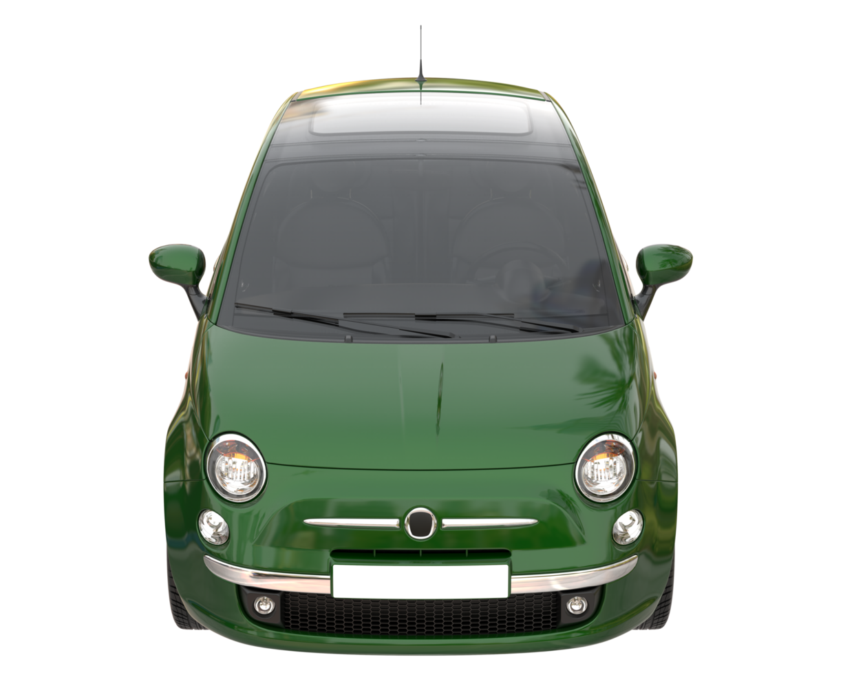 City car isolated on transparent background. 3d rendering - illustration png