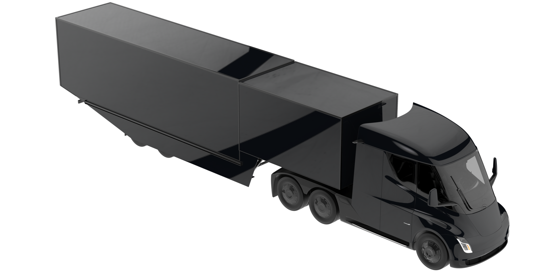 Truck isolated on transparent background. 3d rendering - illustration png