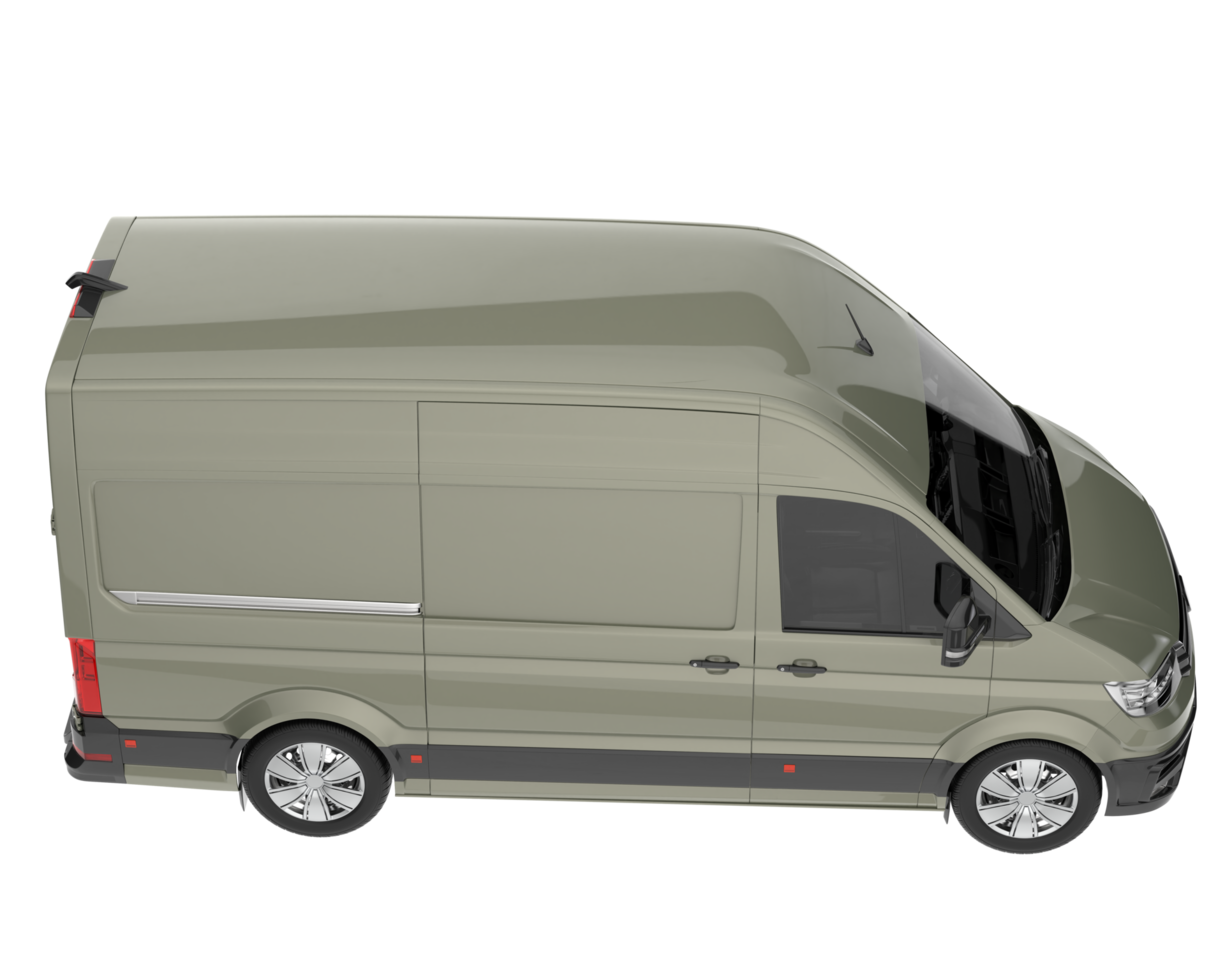 Cargo van isolated on transparent background. 3d rendering - illustration png