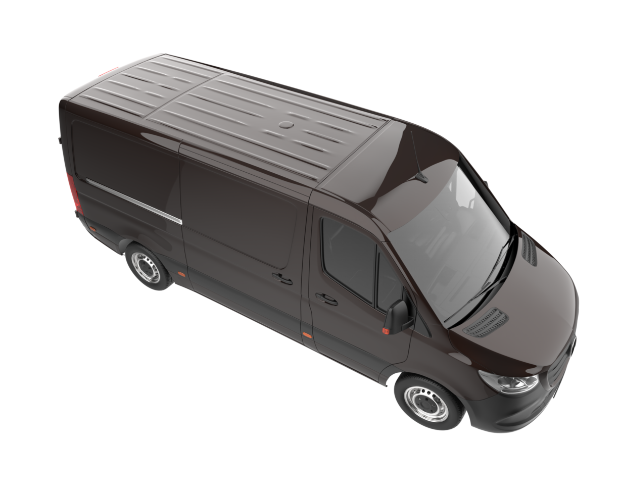 Cargo van isolated on transparent background. 3d rendering - illustration png