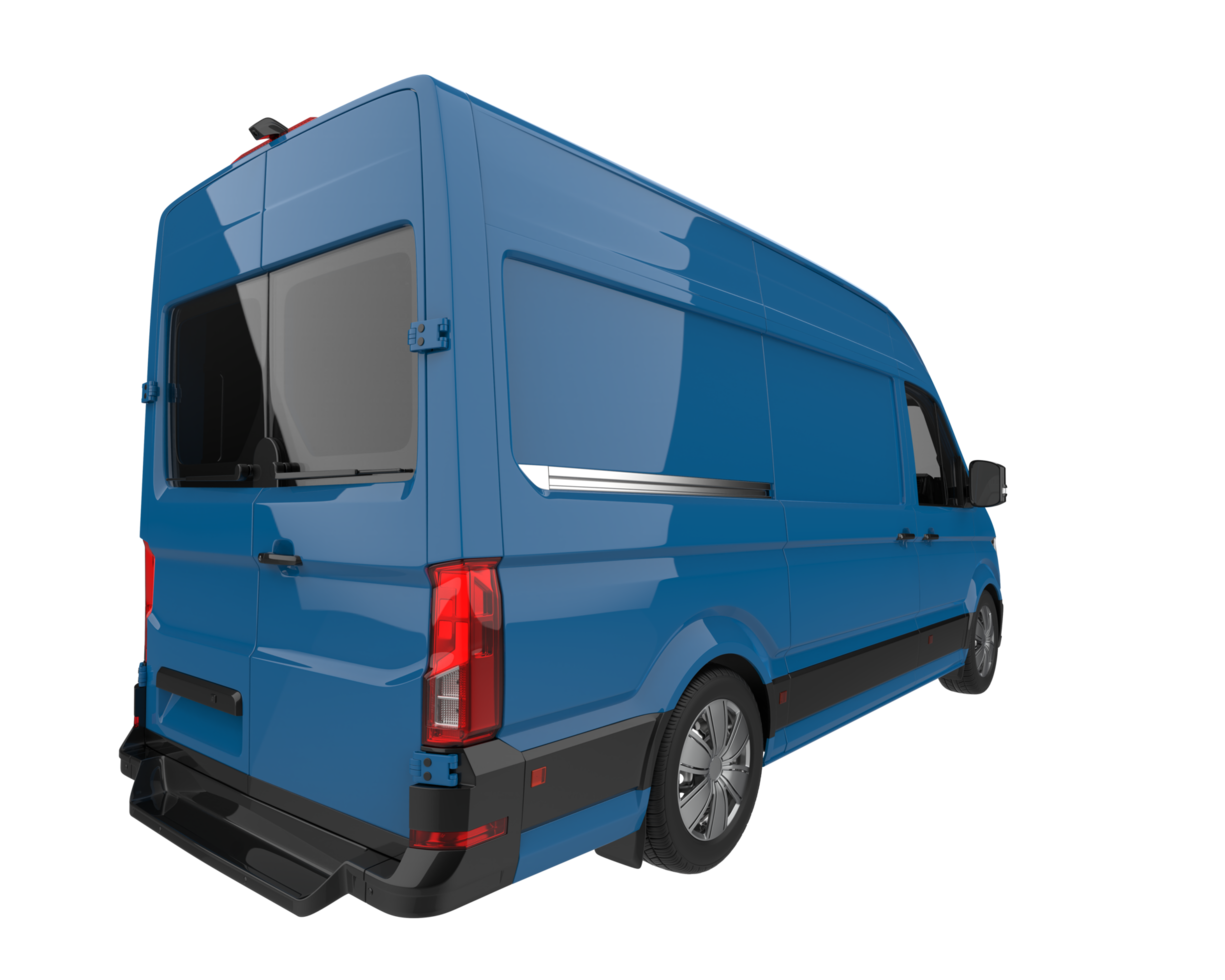 Cargo van isolated on transparent background. 3d rendering - illustration png