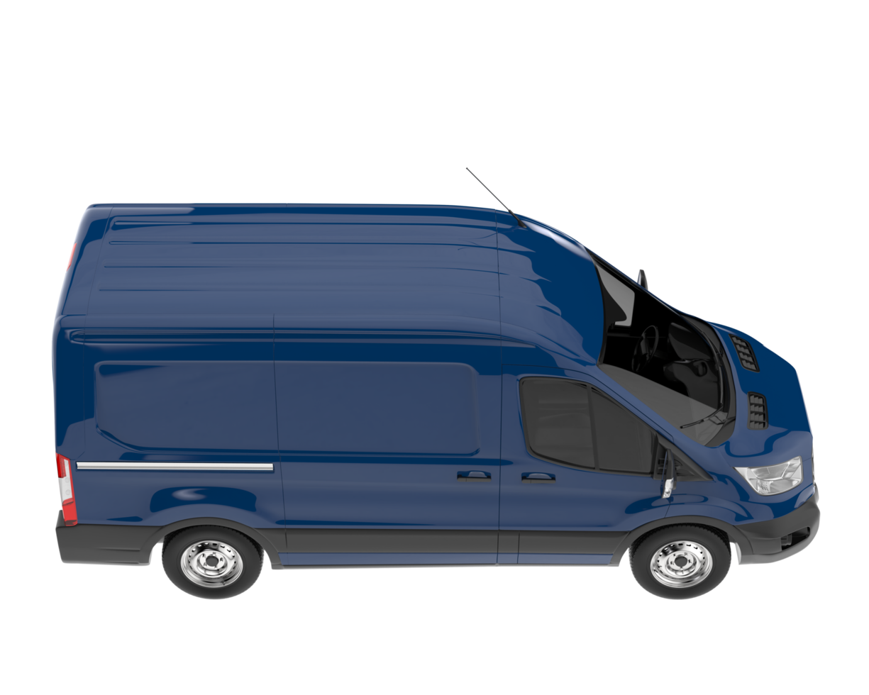 Cargo van isolated on transparent background. 3d rendering - illustration png
