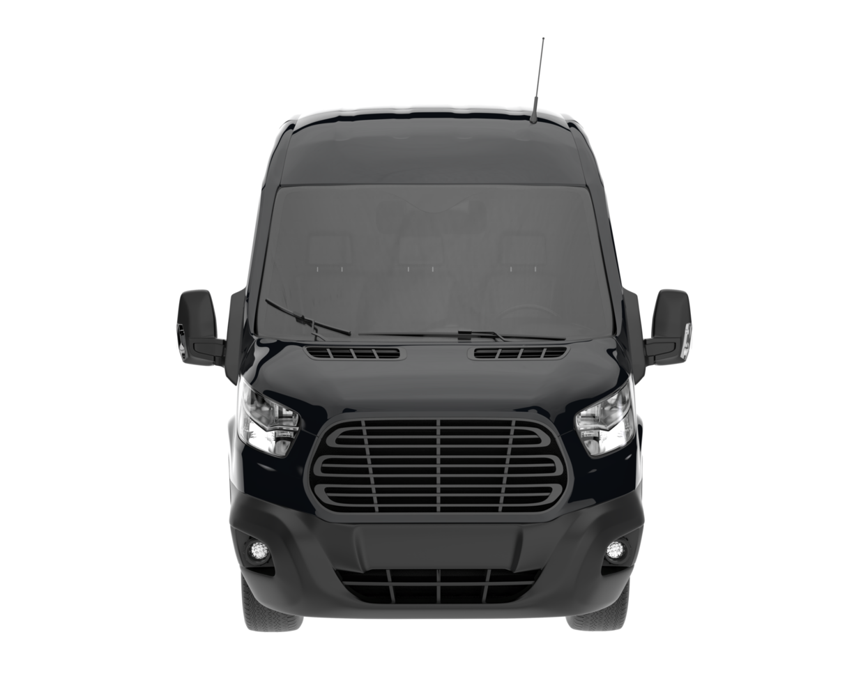 Cargo van isolated on transparent background. 3d rendering - illustration png