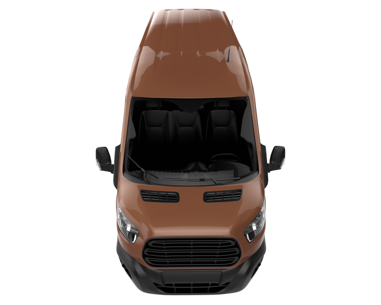 Cargo van isolated on transparent background. 3d rendering - illustration png