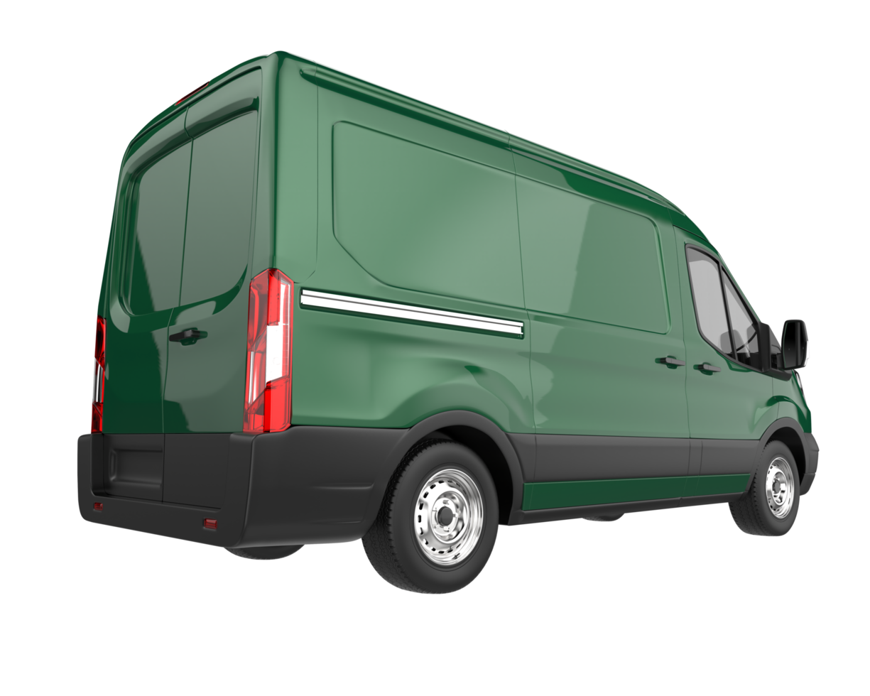 Cargo van isolated on transparent background. 3d rendering - illustration png