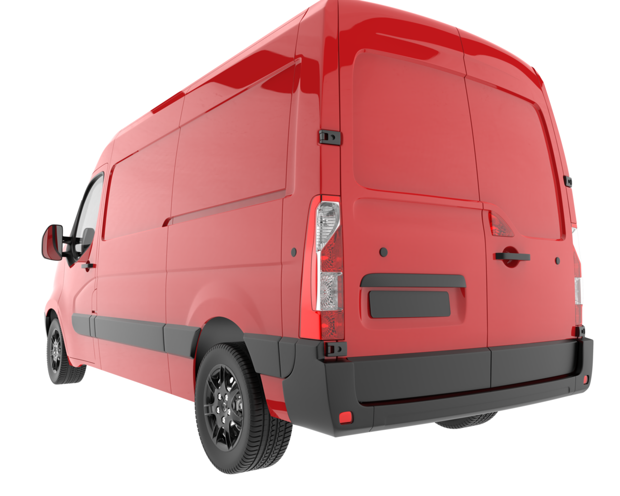 Cargo van isolated on transparent background. 3d rendering - illustration png