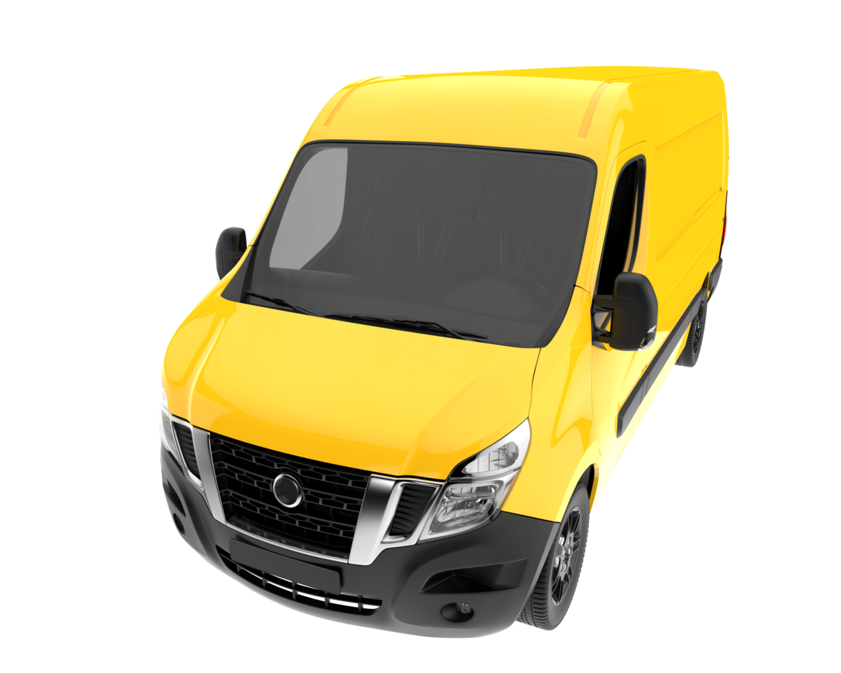 Cargo van isolated on transparent background. 3d rendering - illustration png