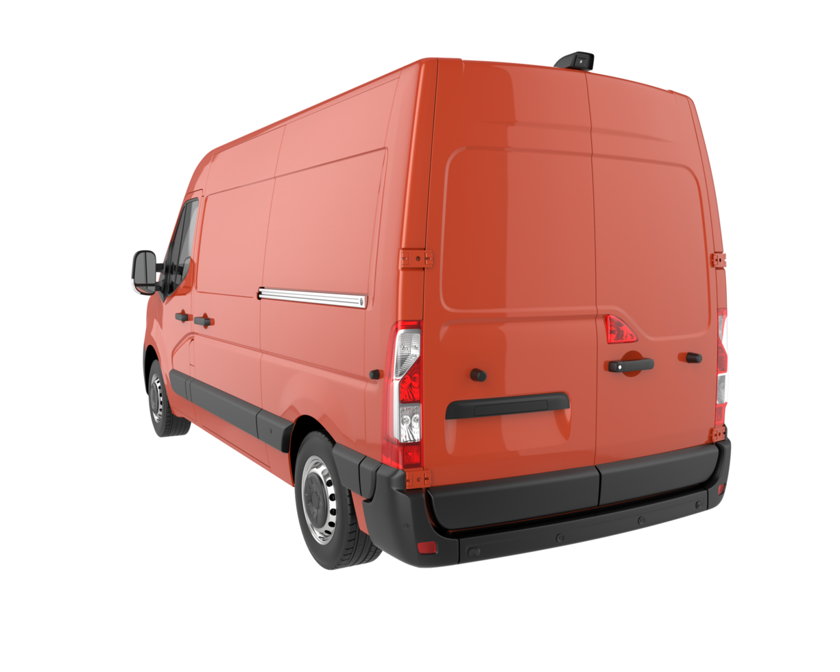 Cargo van isolated on transparent background. 3d rendering - illustration png