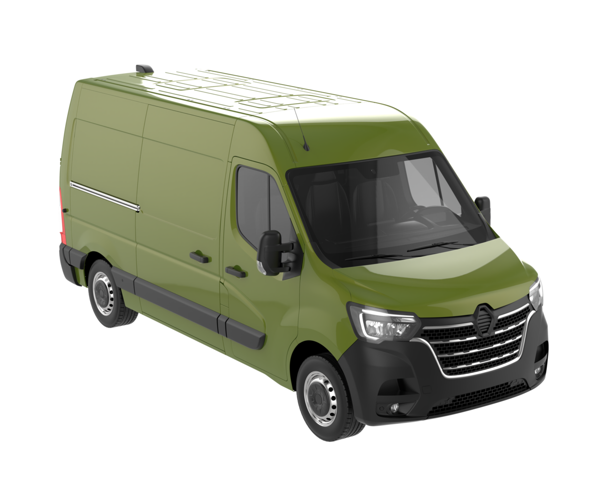 Cargo van isolated on transparent background. 3d rendering - illustration png