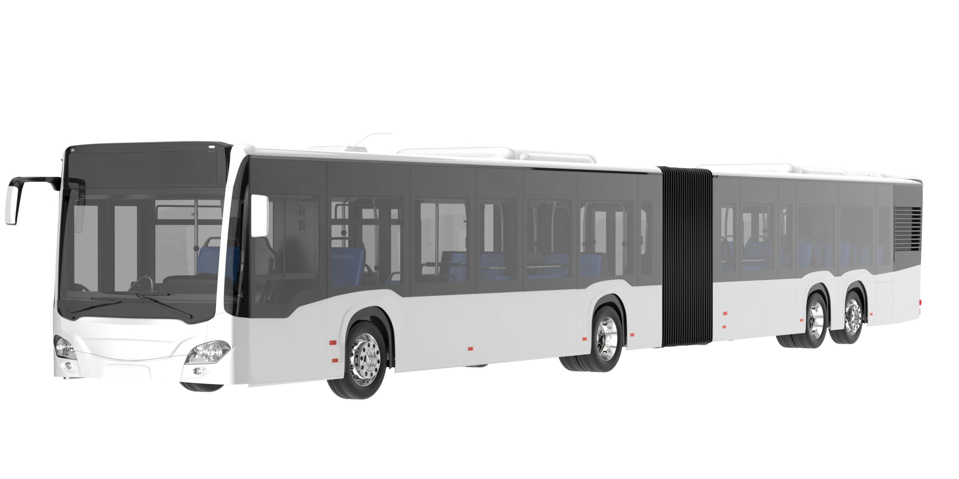 City bus isolated on transparent background. 3d rendering - illustration png