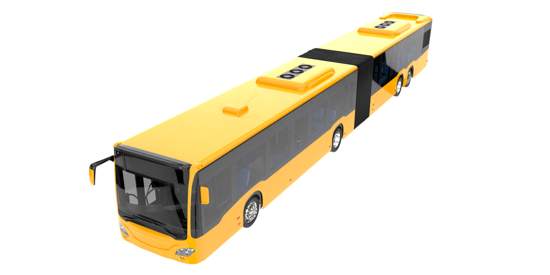 City bus isolated on transparent background. 3d rendering - illustration png