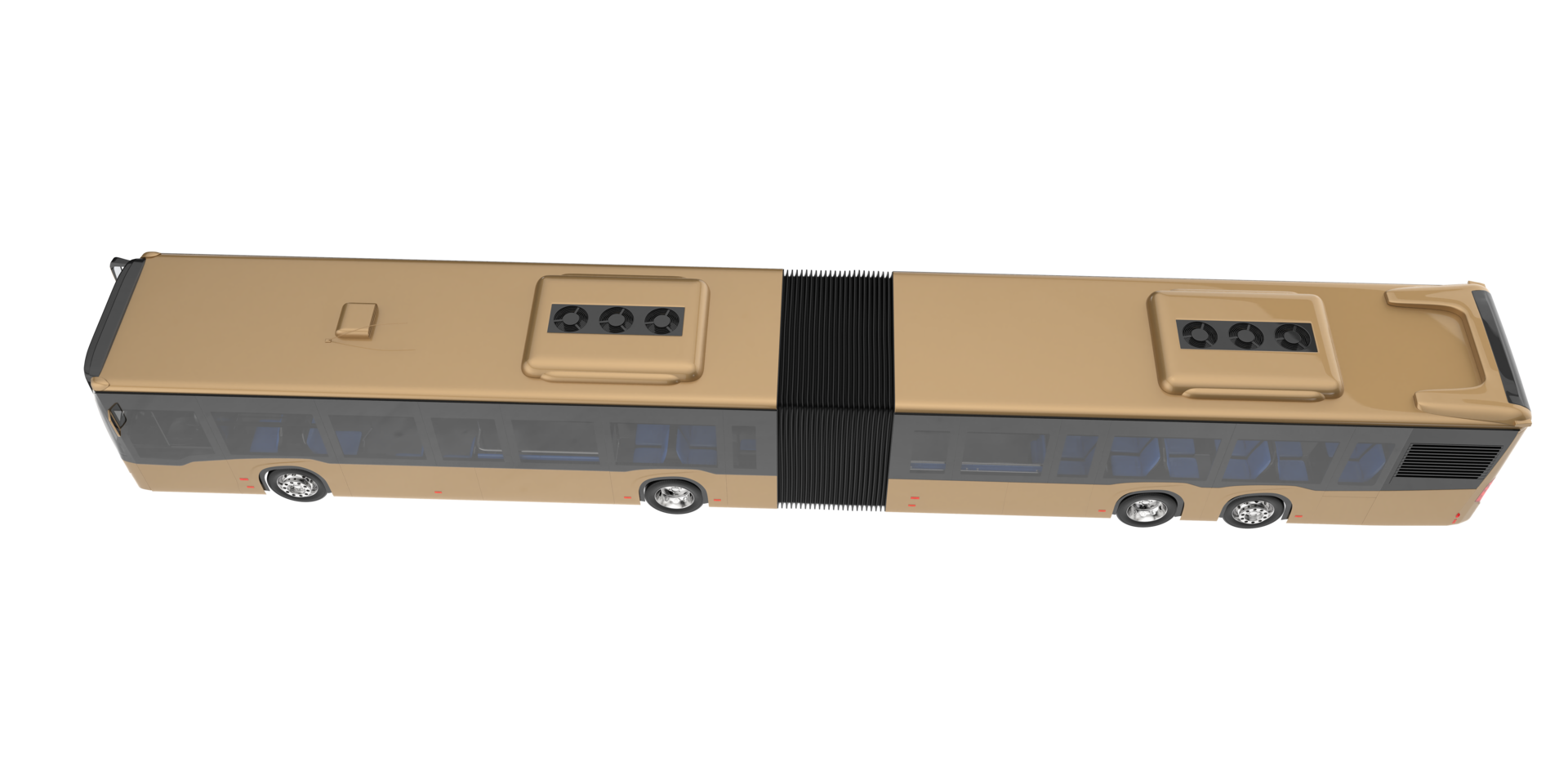 City bus isolated on transparent background. 3d rendering - illustration png