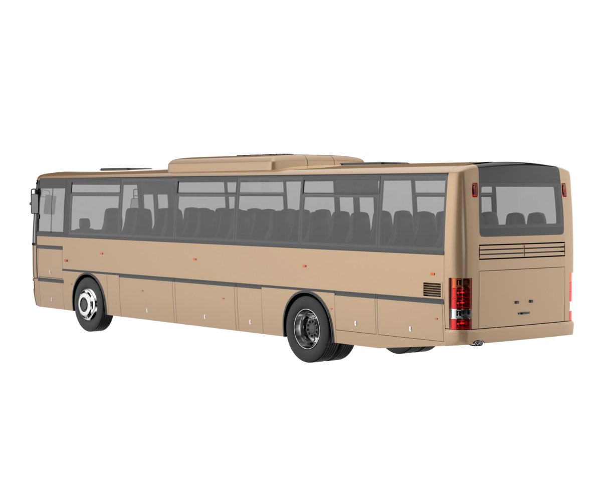 City bus isolated on transparent background. 3d rendering - illustration png