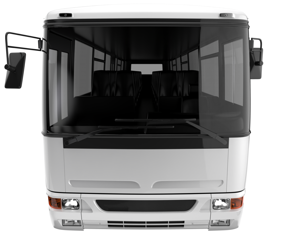 City bus isolated on transparent background. 3d rendering - illustration png