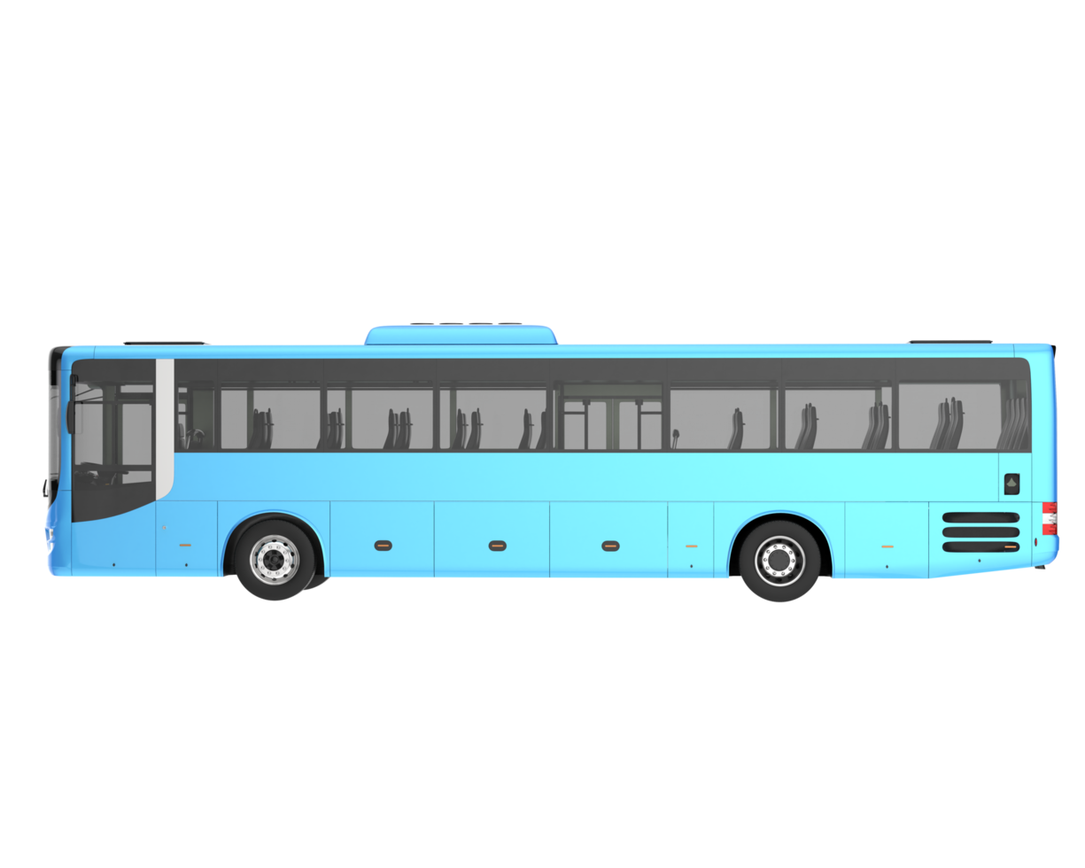 City bus isolated on transparent background. 3d rendering - illustration png