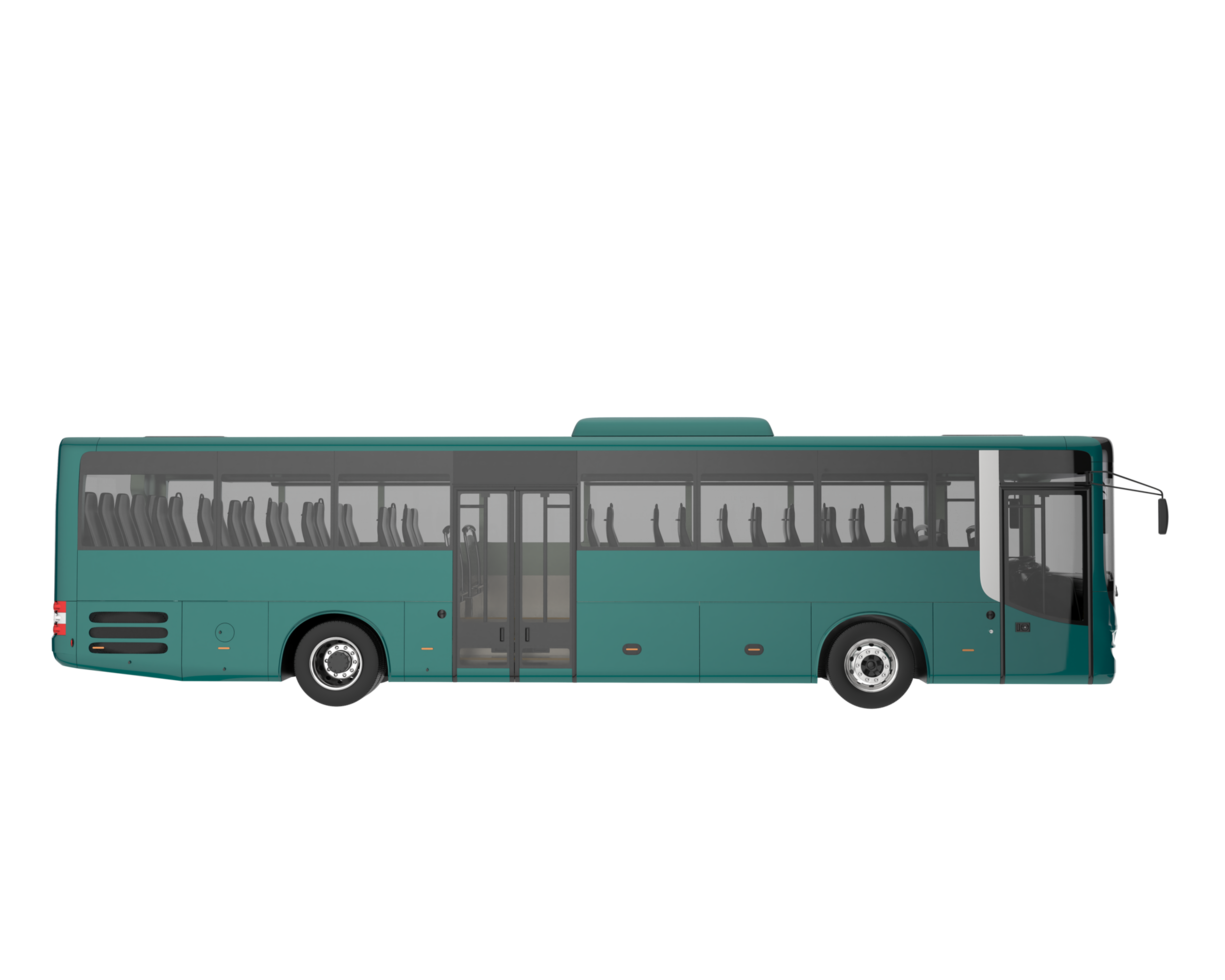 City bus isolated on transparent background. 3d rendering - illustration png