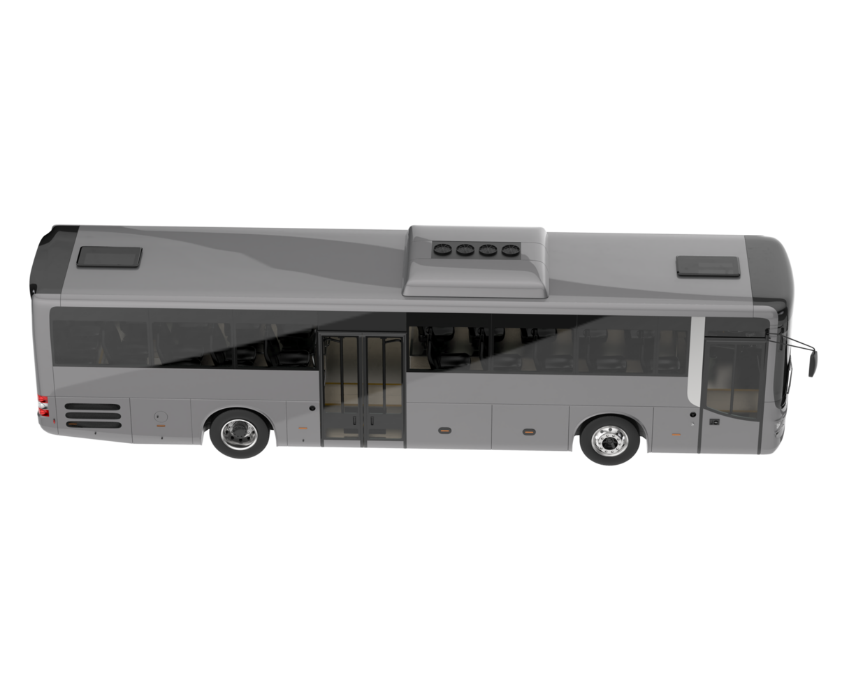 City bus isolated on transparent background. 3d rendering - illustration png